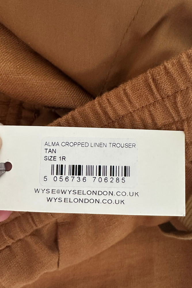 Cropped Linen Trousers Size 8/10 - New with Tags