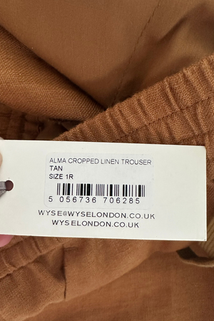 Cropped Linen Trousers Size 8/10 - New with Tags