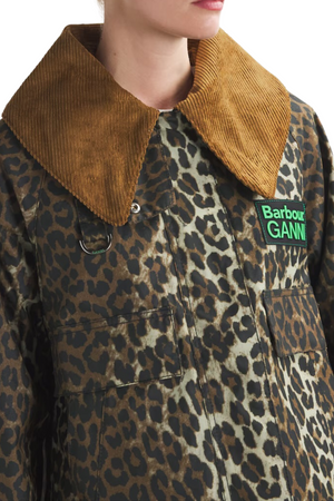 Leopard Print Waxed Cotton Jacket Size 12 - BNWT