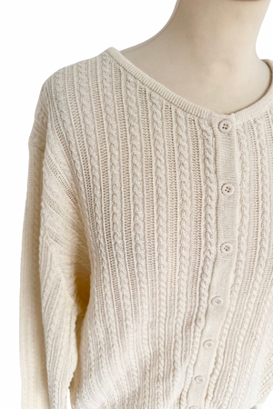 Linen Blend Lightweight Cardigan Size L - New with Tags