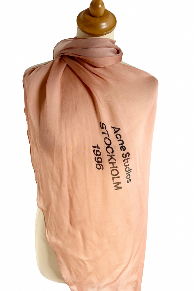 Logo Print Silk Scarf - New with Tag