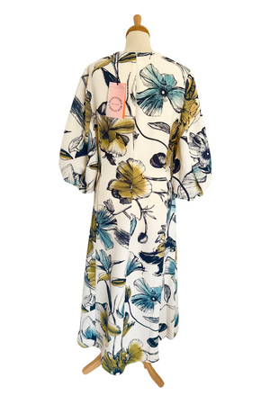 Floral Print Midi Dress Size L - New with Tags