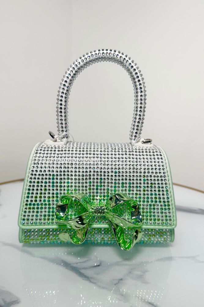 Rhinestone Bow Detail Micro Bag - BNWT