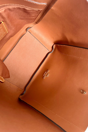 Leather Turnlock Tote Bag - As new