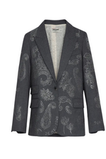 Embellished Paisley Grey Blazer Size 10 - BNWT