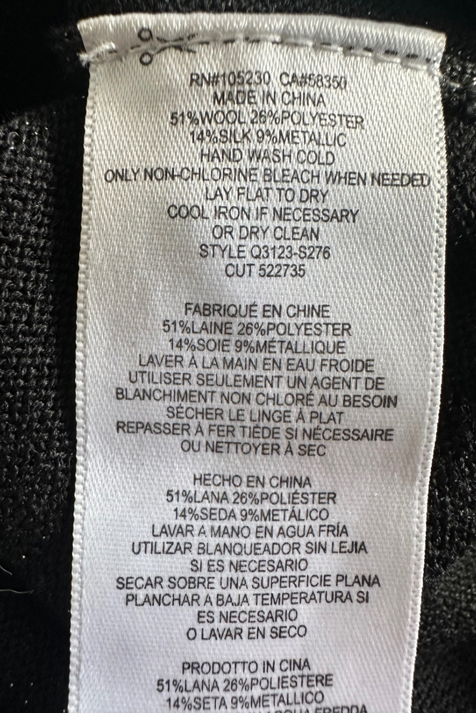 Sparkly V Neck Jumper Size Large - Preloved