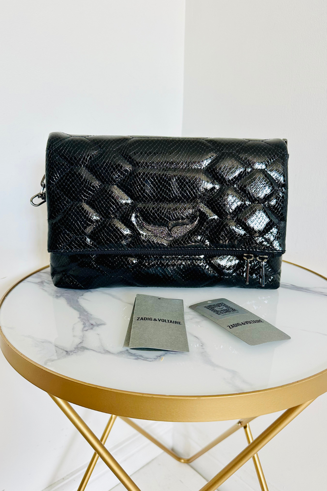 Rocky Gloss Leather Crossbody Handbag - BNWT