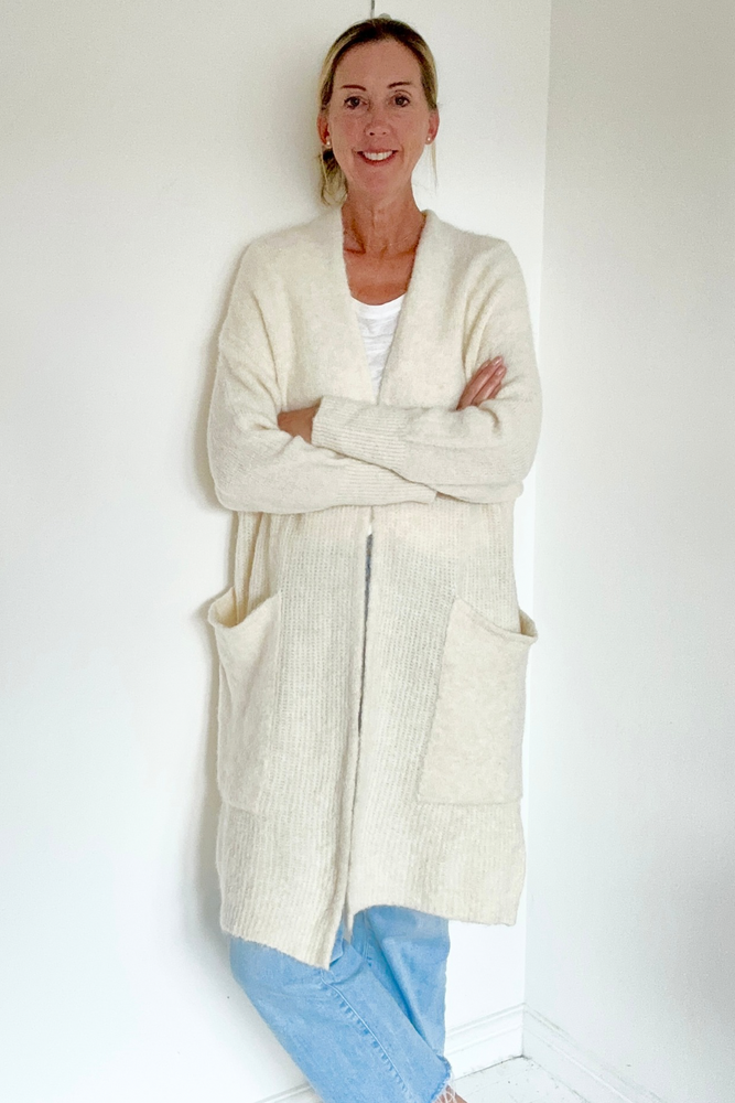 Wool Blend Longline Cardigan Size M - New with Tags