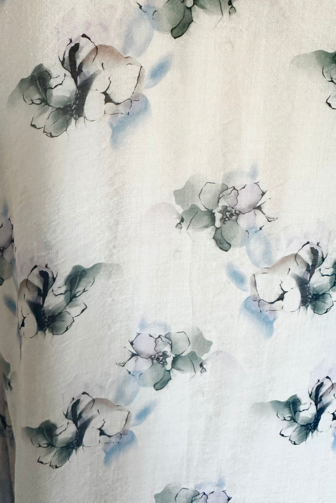 Pastel Floral Blouse Size L - Preloved