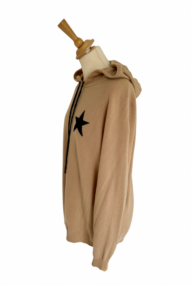 Knitted Hooded Jumper Size XL - Preloved