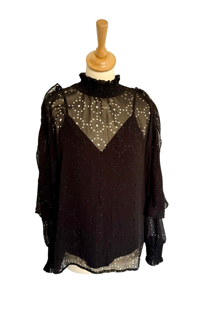 Sheer Eyelet Blouse Size 10 - BNWT