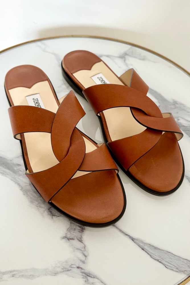 Flat Leather Sandals Size 38 or 38.5 - Unworn