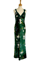 Silk Slip Floral Maxi Dress Size S - New with Tags