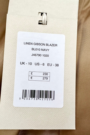 100% Linen Blazer Size 10 - BNWT