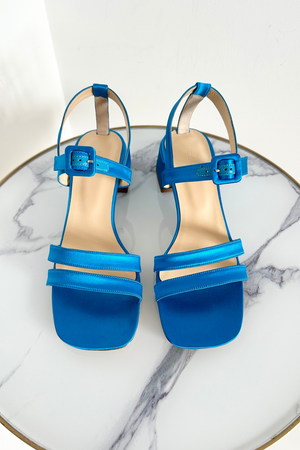 Satin Strap Sandals Size 38 - New