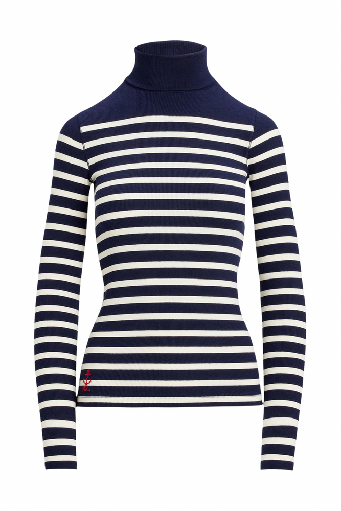 Ribbed Striped Turtleneck Size S or M - New with Tags