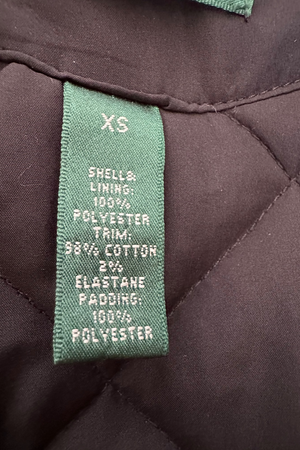 Black Quilted Jacket Size XS - Preloved
