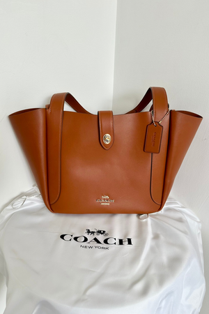 Leather Turnlock Tote Bag - As new