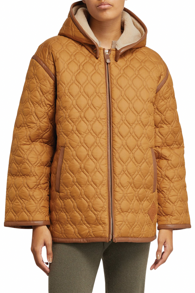 Short Quilted Hooded Jacket Size UK 8 - BNWT