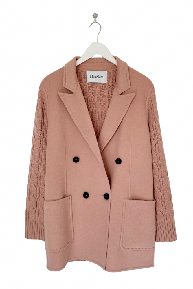 Wool & Cashmere Cardi Coat Size L - Preloved