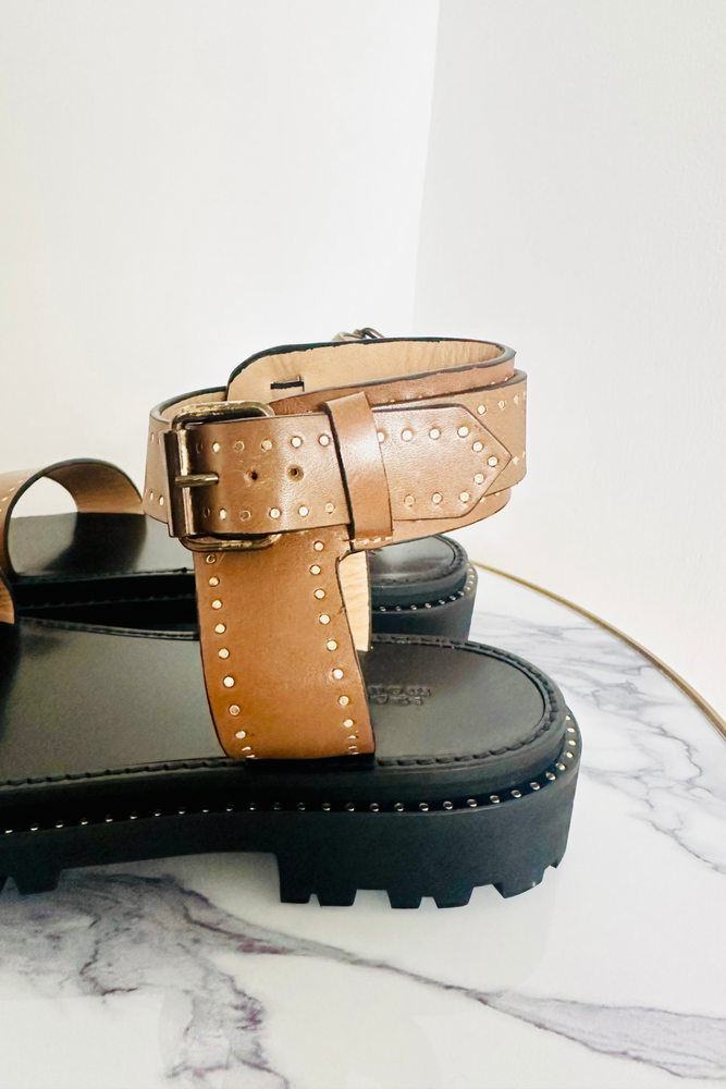Leather Gladiator Sandal Size 38 - New with Box
