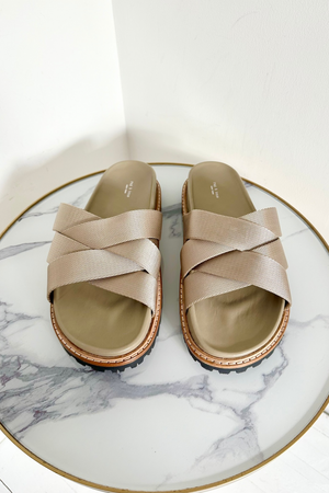 Park Slide Webbing Strap Sandals Size 39 - New