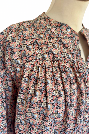 Floral Cotton Blouse Size 3 (UK 12) - Preloved