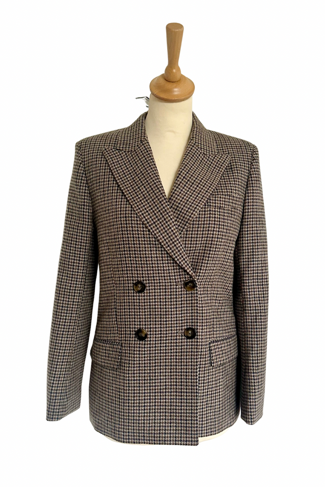 Houndstooth Double Breasted Blazer Size 6 - New with Tags