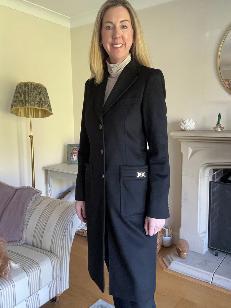 Wool Mid Length Classic Coat Size UK 10 - Preloved