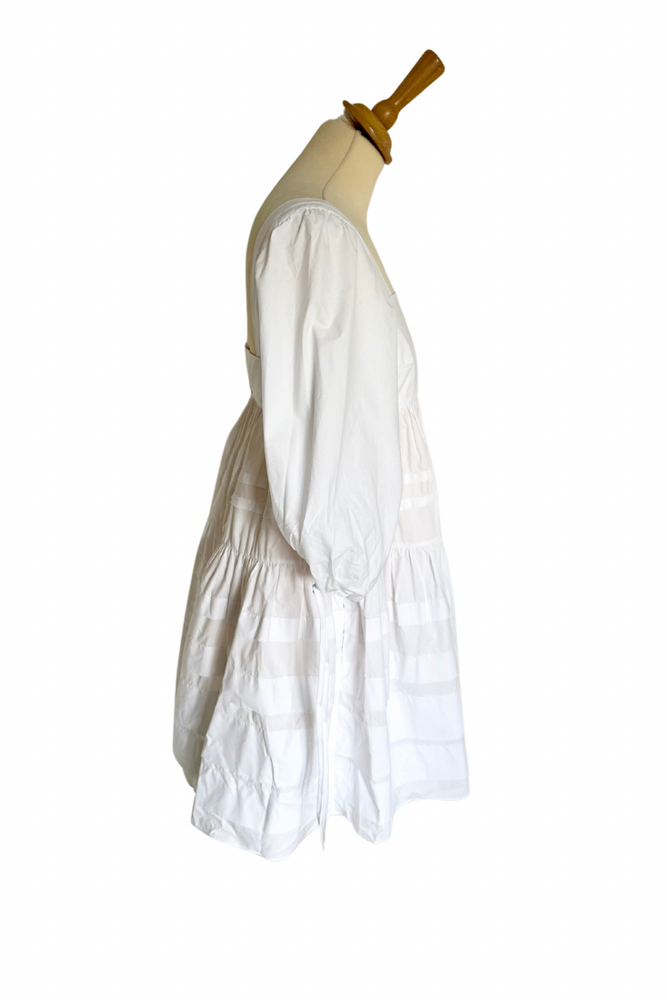 White Cotton Mini Dress Size 4 - BNWT