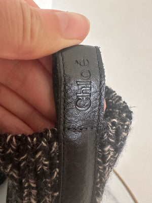 Leather & Knit Ankle Boots Size 5 - New with Box