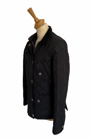 Black Quilted Jacket Size XS - Preloved