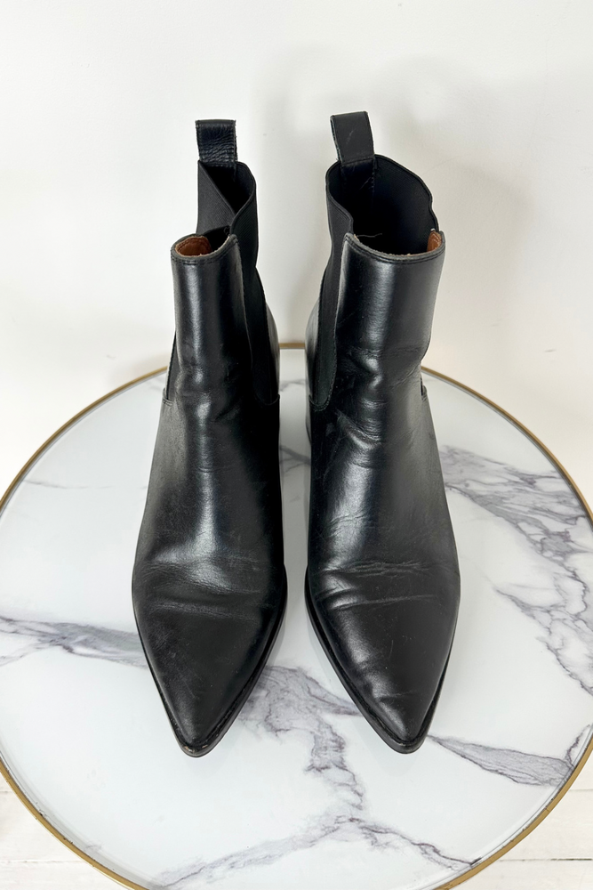Leather Ankle Boots Size 40 - Preloved