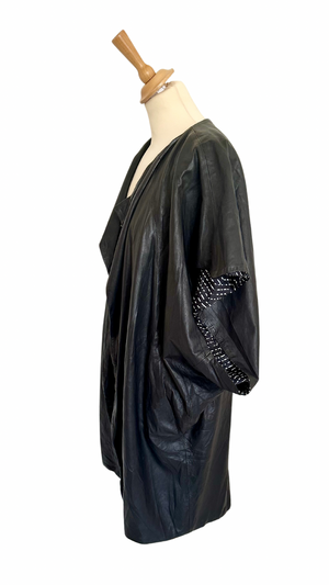 Leather Cape Jacket Size M - Preloved