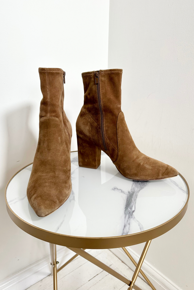 Tan Suede Ankle Boots Size 7 - Preloved