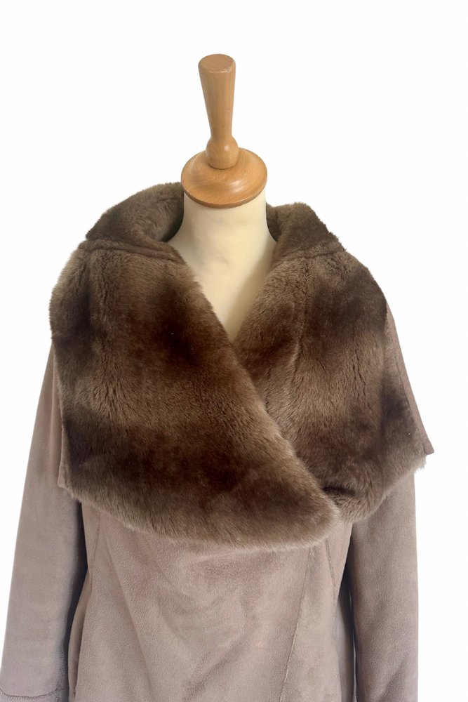 Faux Suede & Shearling Jacket Size 10 - Preloved