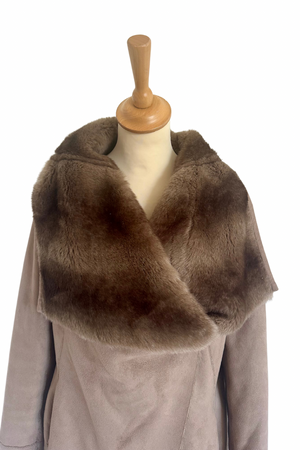 Faux Suede & Shearling Jacket Size 10 - Preloved