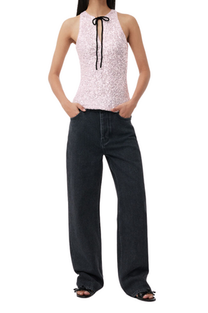 Sequin Top with Bow Size 8 - New with Tags