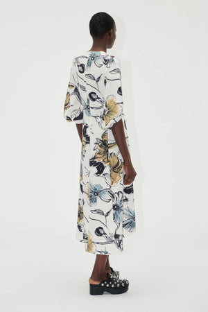Floral Print Midi Dress Size L - New with Tags