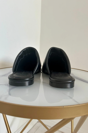 
            
                Load image into Gallery viewer, Flat Leather Mules Size UK 4 - Unworn with Box
            
        