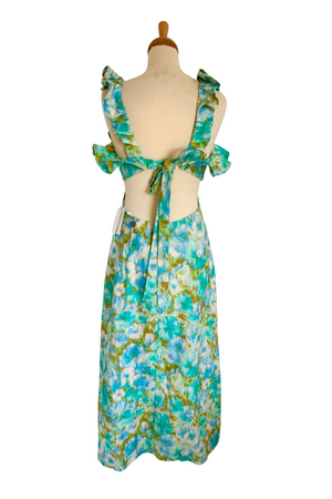 Floral Linen Midi Dress Size 10 - BNWT