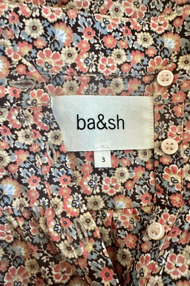 Floral Cotton Blouse Size 3 (UK 12) - Preloved