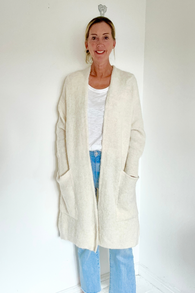 Wool Blend Longline Cardigan Size M - New with Tags