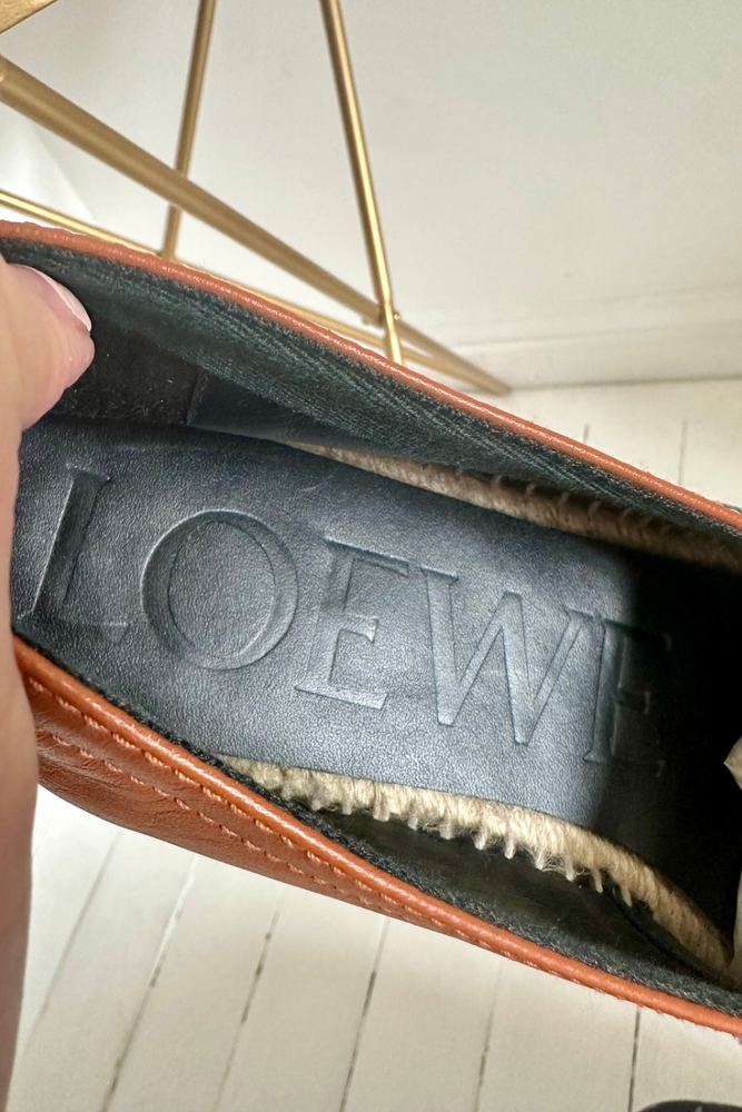 Leather / Denim Espadrilles Flats Size 41 (Fit a UK 7) - New without Tags