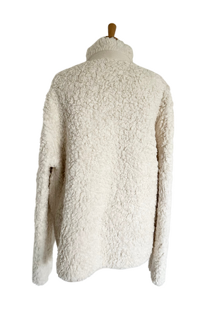 
            
                Load image into Gallery viewer, Cotton Faux Sheepskn Ecru Jacket Size Medium - BNWT
            
        