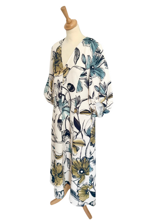 Floral Print Midi Dress Size L - New with Tags