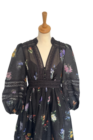 Floral Print Organza Midi Dress Size 12 - BNWT