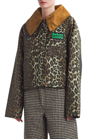 Leopard Print Waxed Cotton Jacket Size 12 - BNWT