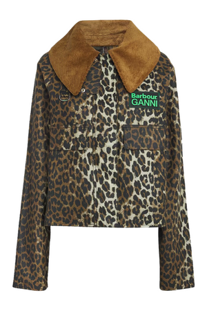 Leopard Print Waxed Cotton Jacket Size 12 - BNWT