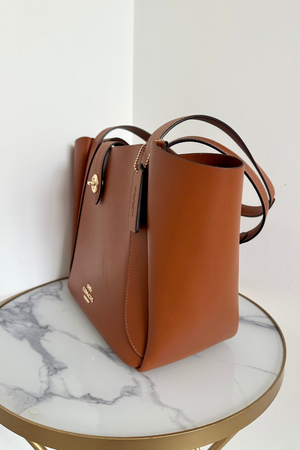 Leather Turnlock Tote Bag - As new